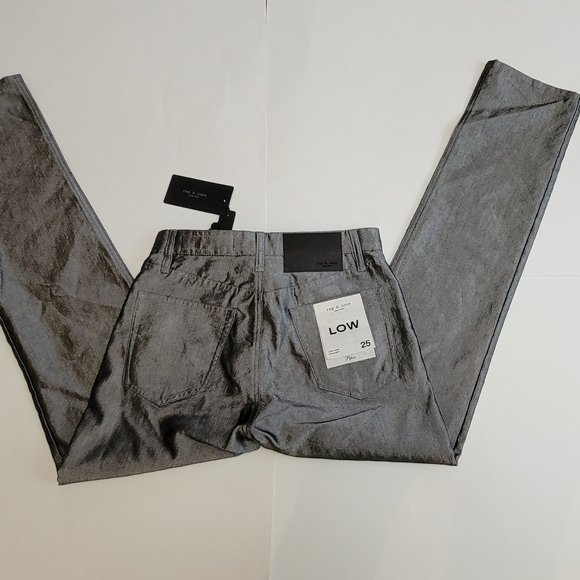 Rag & Bone Piper Low-Rise Straight Shine Pants - Picture 3 of 16